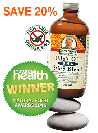 Save 20% off Udos DHA oil